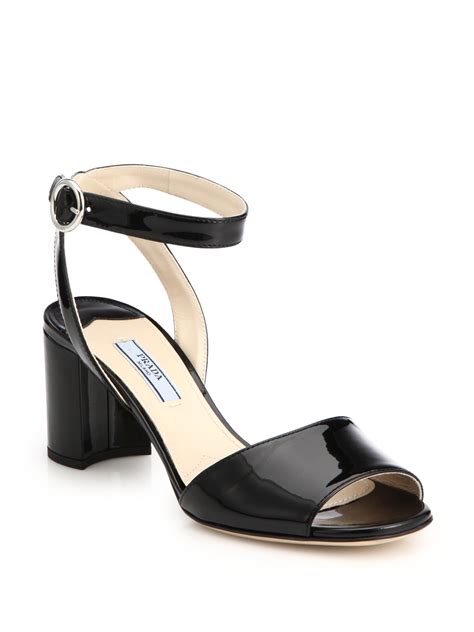 prada car shoe sandals|Prada block heel sandals.